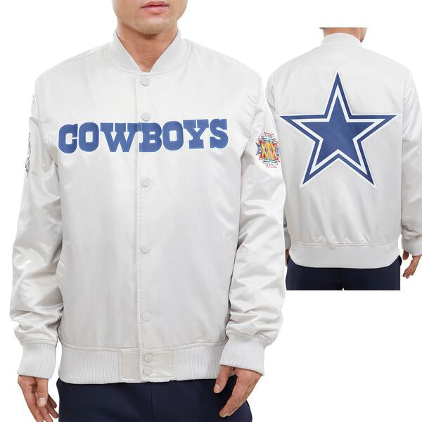 Men's Pro Standard Dallas Cowboys Triple Black Satin Full-Snap