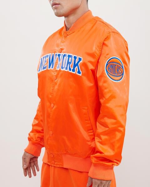 Men's New York Knicks Pro Standard Camo Satin Full-Snap Jacket