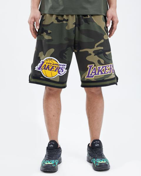 Official New Era NBA Team Logo LA Lakers Shorts C2_278