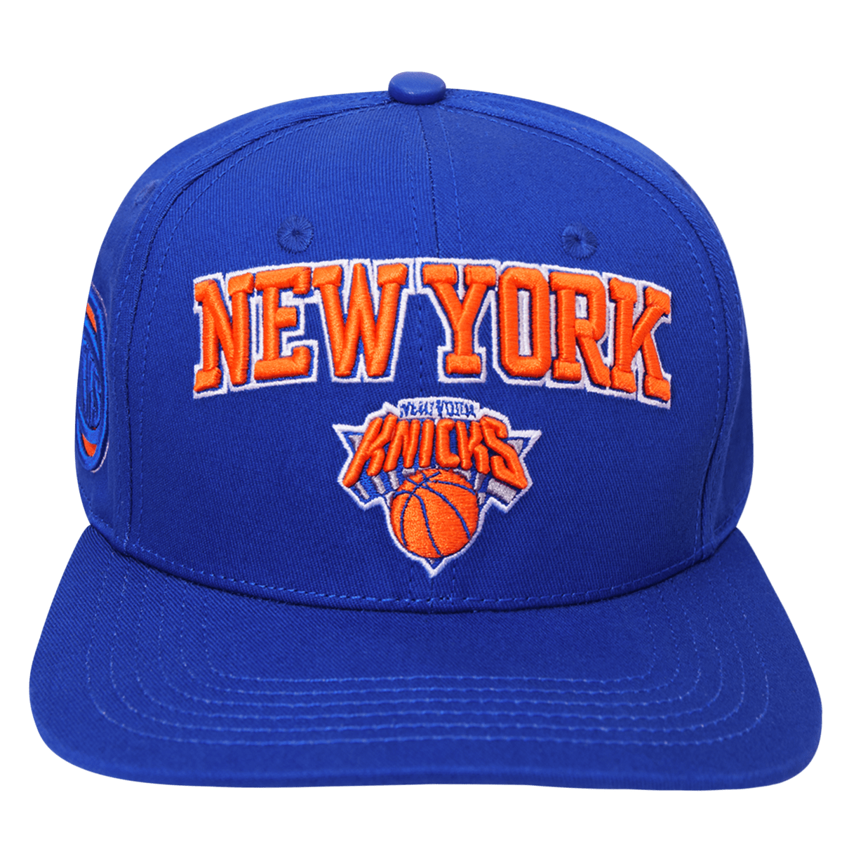 NBA NEW YORK KNICKS LOGO MESH UNISEX SNAPBACK HAT (ROYAL BLUE