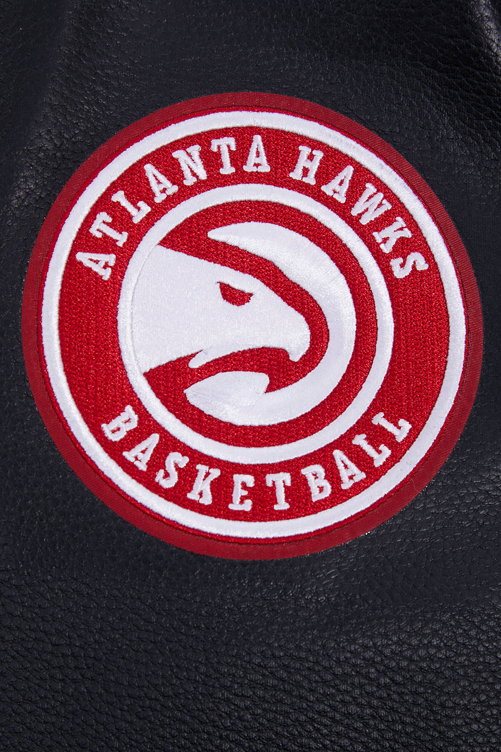 Atlanta Hawks Letterman Black and Red Jacket