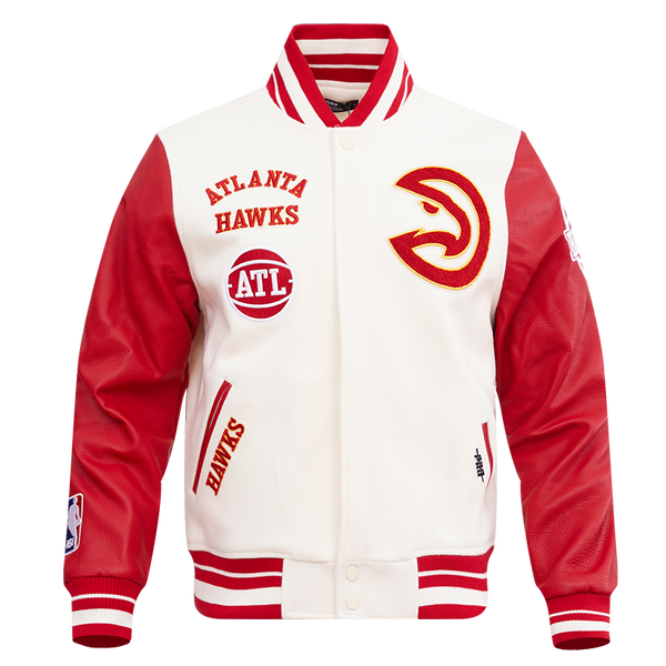 ATLANTA FALCONS RETRO CLASSIC RIB SATIN JACKET (EGGSHELL/RED) – Pro Standard