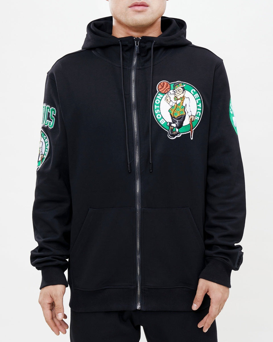 Boston celtics zip outlet hoodie