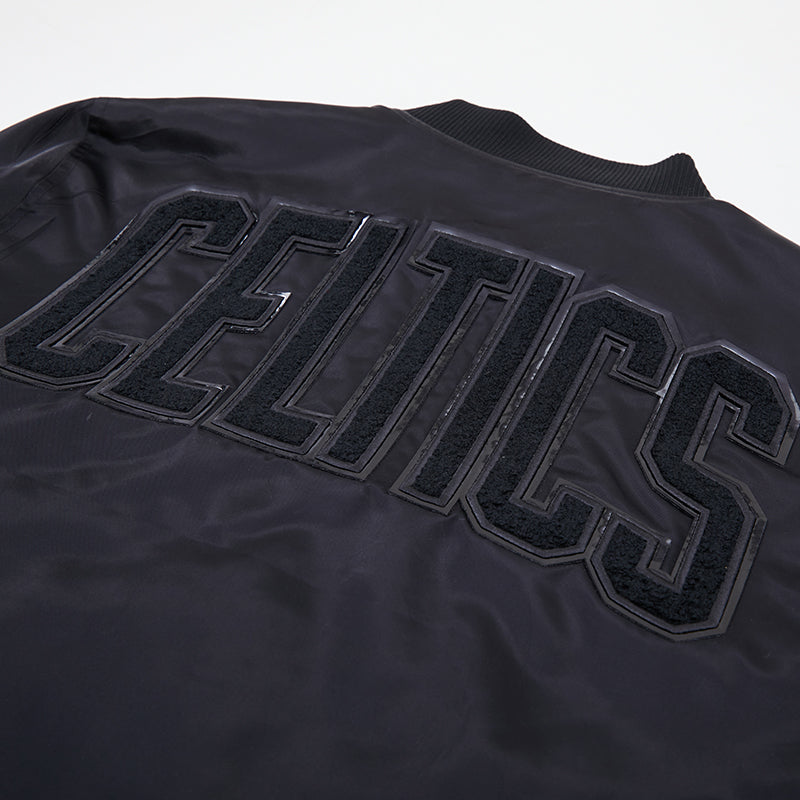 Women's Boston Celtics Pro Standard Black Classics Satin Full-Snap Jacket