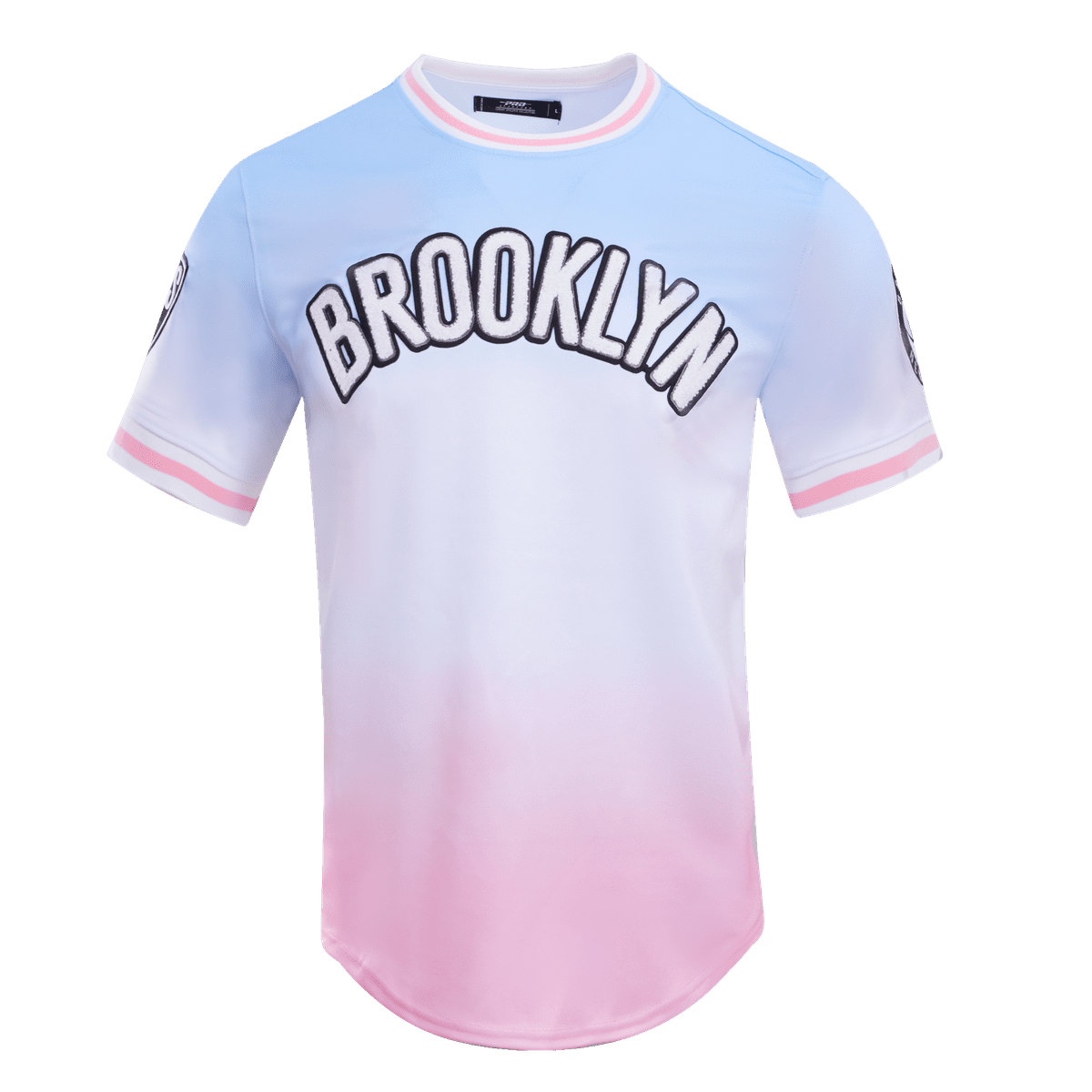 BROOKLYN NETS LOGO PRO TEAM SS OMBRE (BLUE/WHITE/PINK)