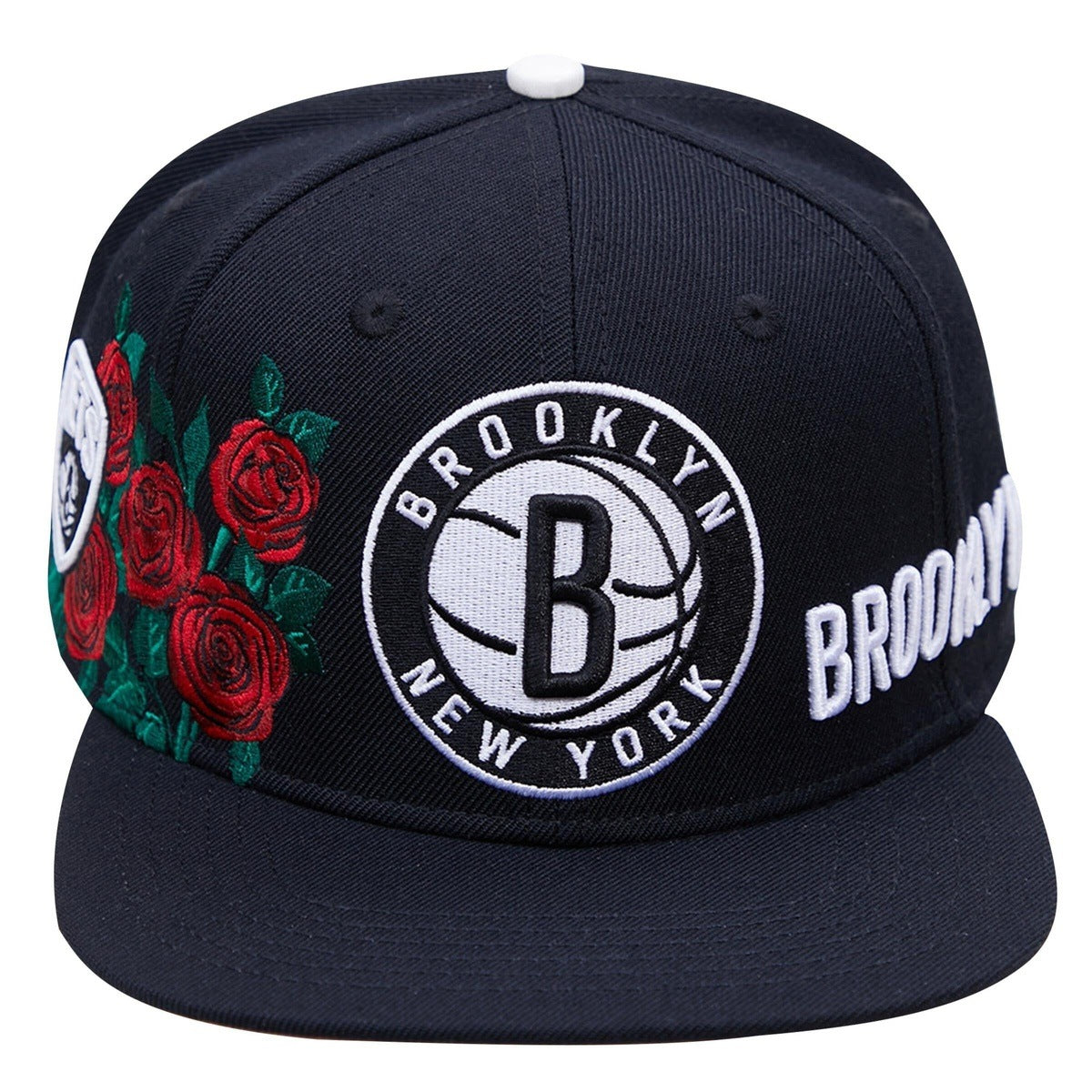 NBA BROOKLYN NETS ROSES UNISEX SNAPBACK HAT (BLACK)