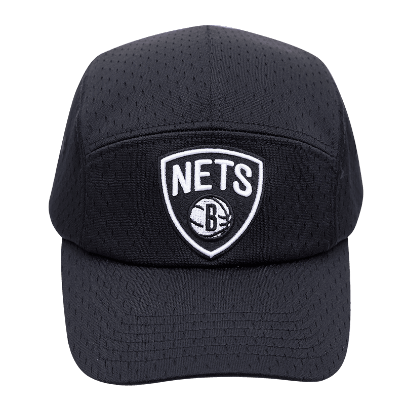 NBA BROOKLYN NETS LOGO MESH UNISEX 5 PANEL HAT (BLACK)