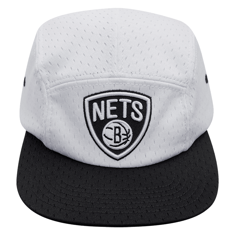 NBA BROOKLYN NETS LOGO MESH UNISEX 5 PANEL HAT (WHITE)