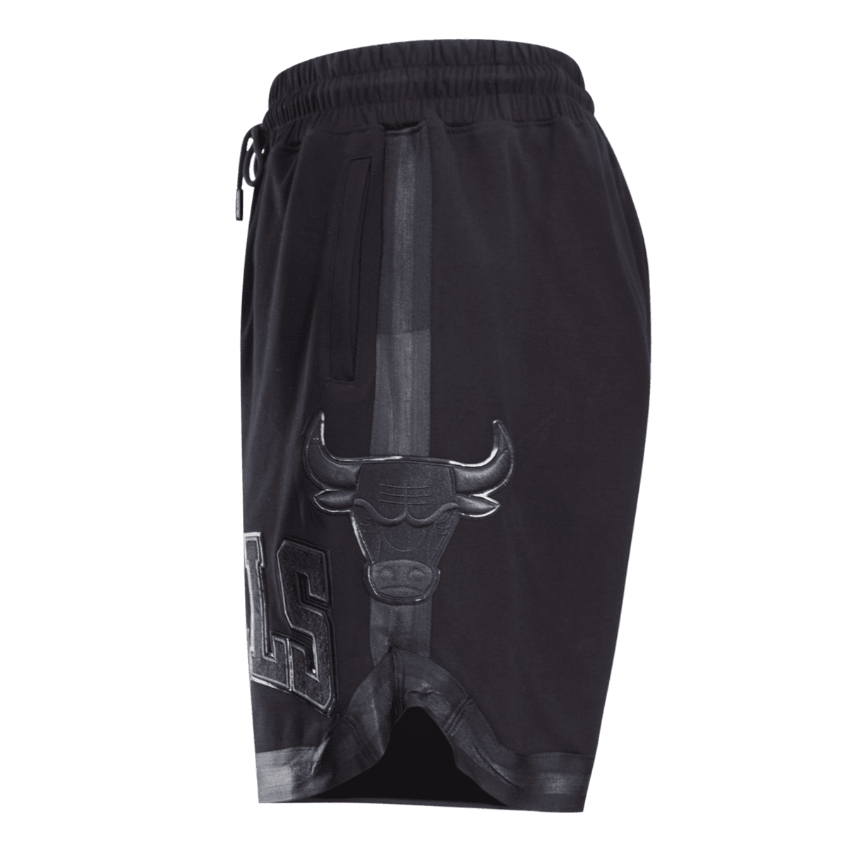 Pro Standard Mens Bulls Mini Logo Woven Shorts - Black/Black Size XL