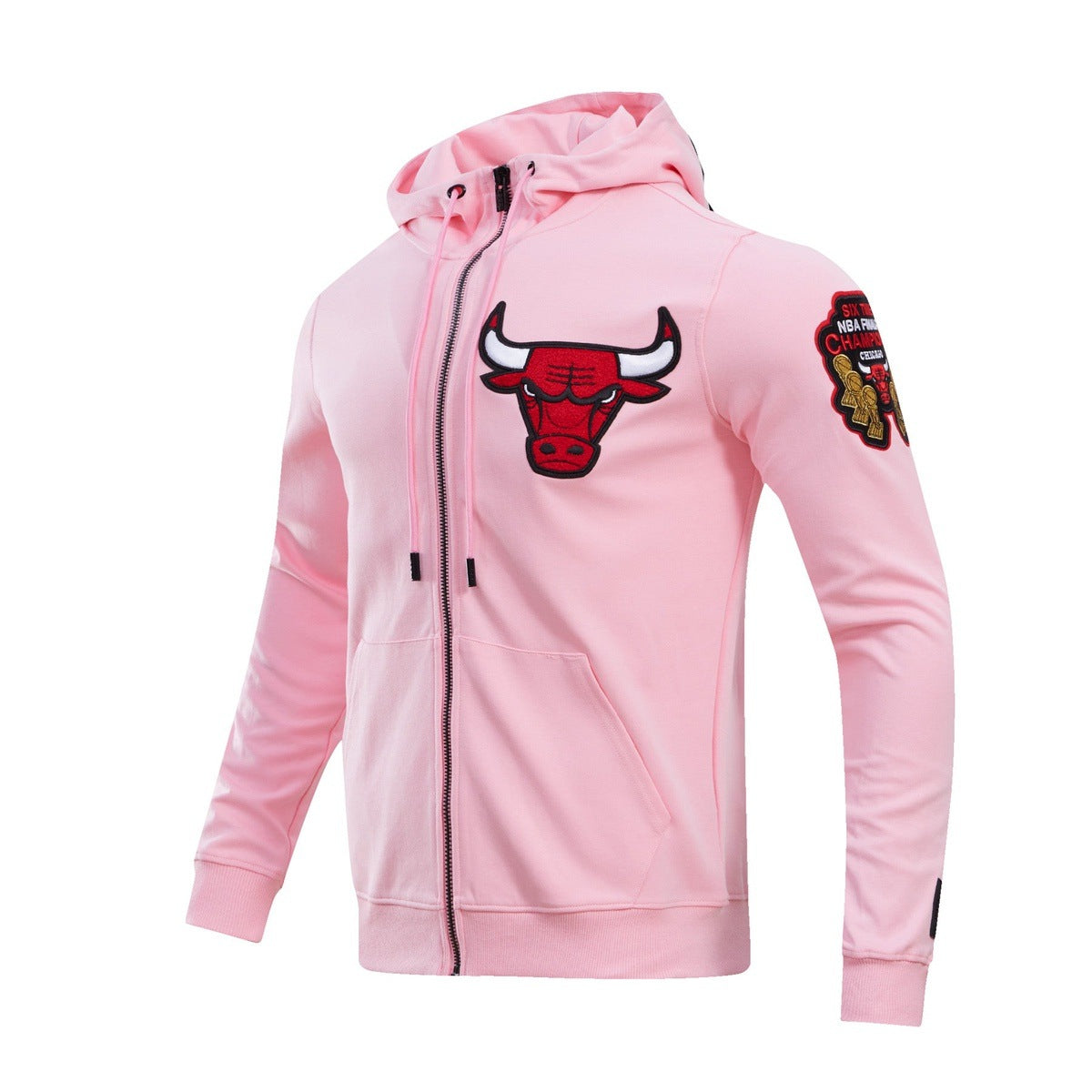 NBA CHICAGO BULLS CLASSIC CHENILLE MEN'S PO HOODIE (BLACK)