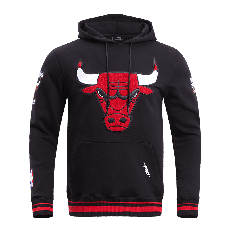 NBA CHICAGO BULLS RETRO CLASSIC MEN´S PO HOODIE (BLACK/RED/BLACK)