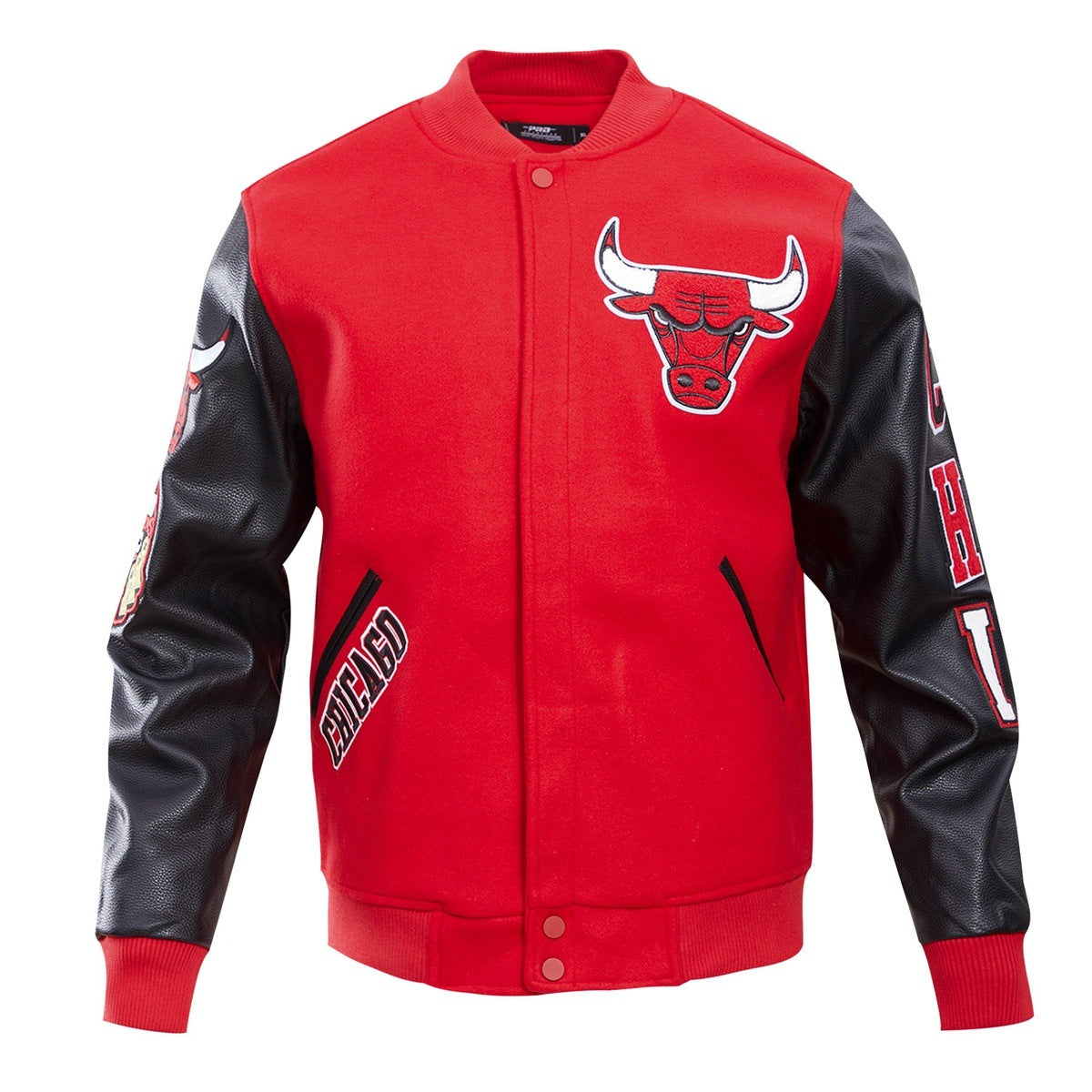 PRO STANDARD CHICAGO BULLS SIX TIME CHAMPIONS JACKET RED At The