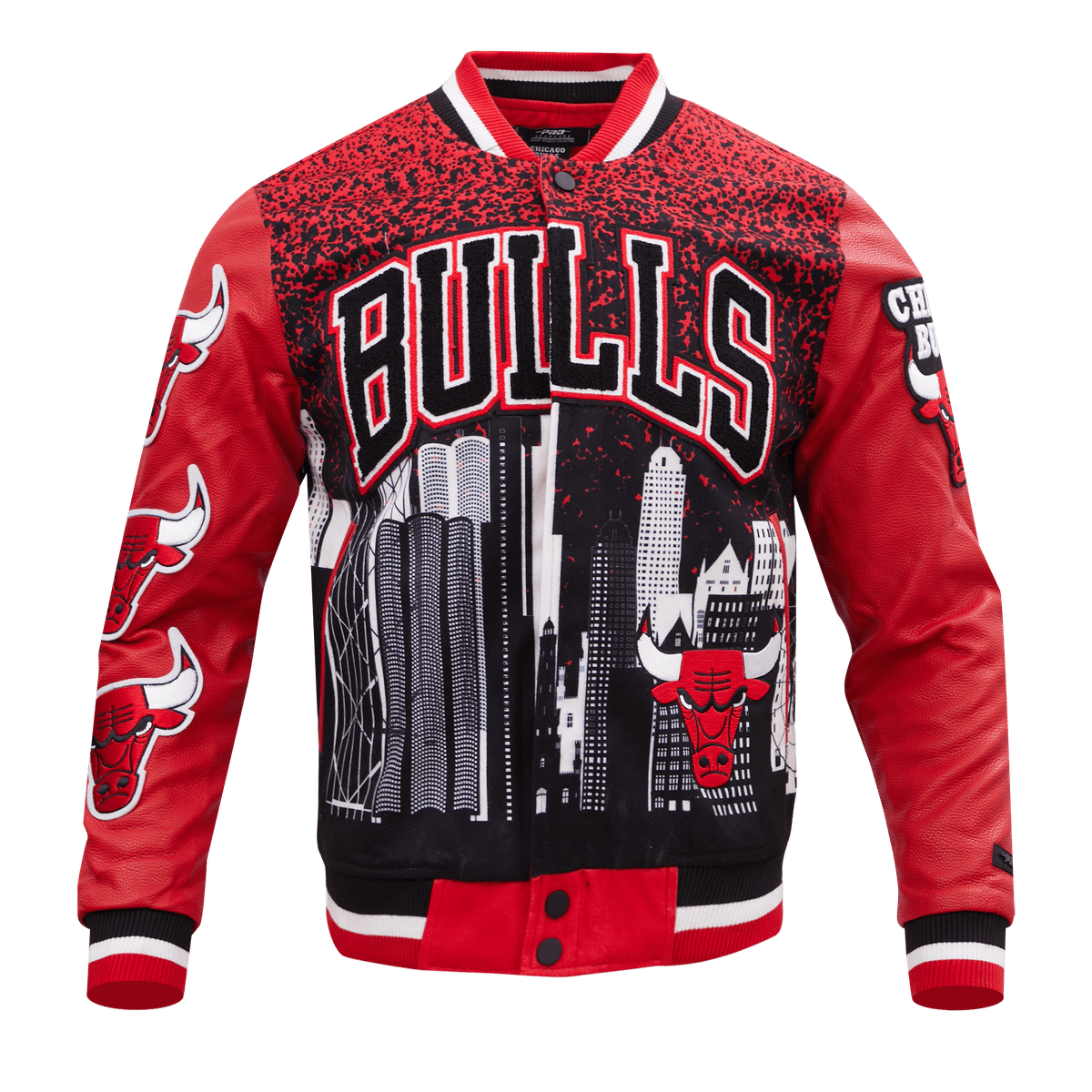 Shop Pro Standard Chicago Bulls Remix Varsity Jacket BCB652874 red