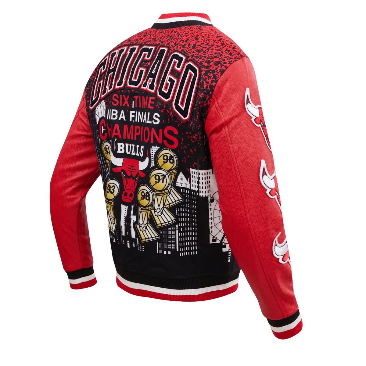 Pro Standard Chicago Bulls Remix Varsity Jacket (Red) - ShopperBoard