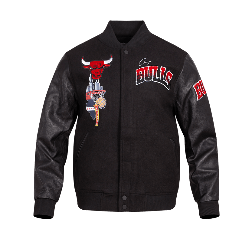 Men's Chicago Bulls Pro Standard Red Remix Varsity Full-Zip Jacket