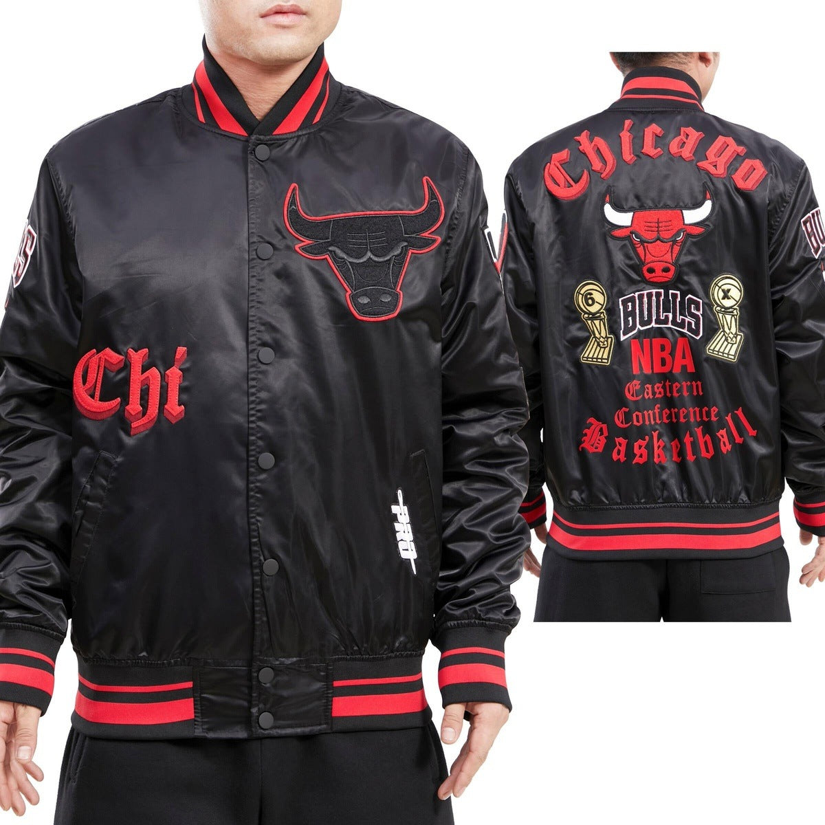 Chicago bulls black deals satin jacket