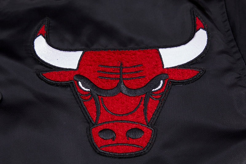 NBA CHICAGO BULLS RETRO CLASSIC MEN'S RIB SATIN JACKET (BLACK/RED/BLAC –  Pro Standard