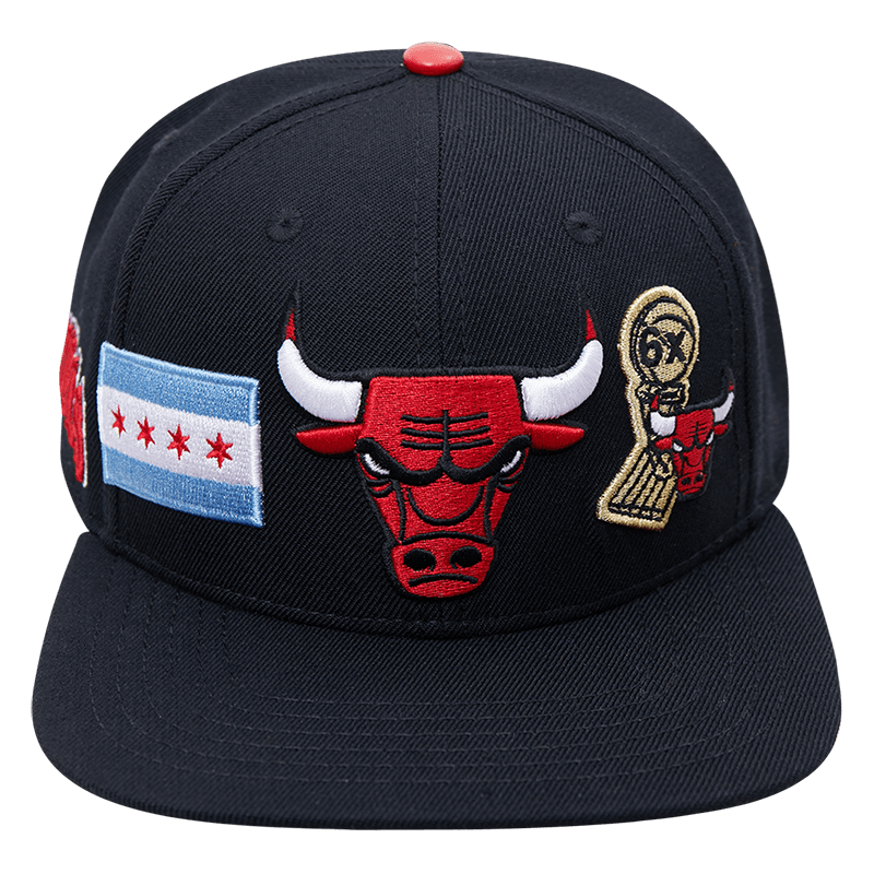 Chicago Bulls Tri Logo Red Mitchell & Ness Snapback Hat