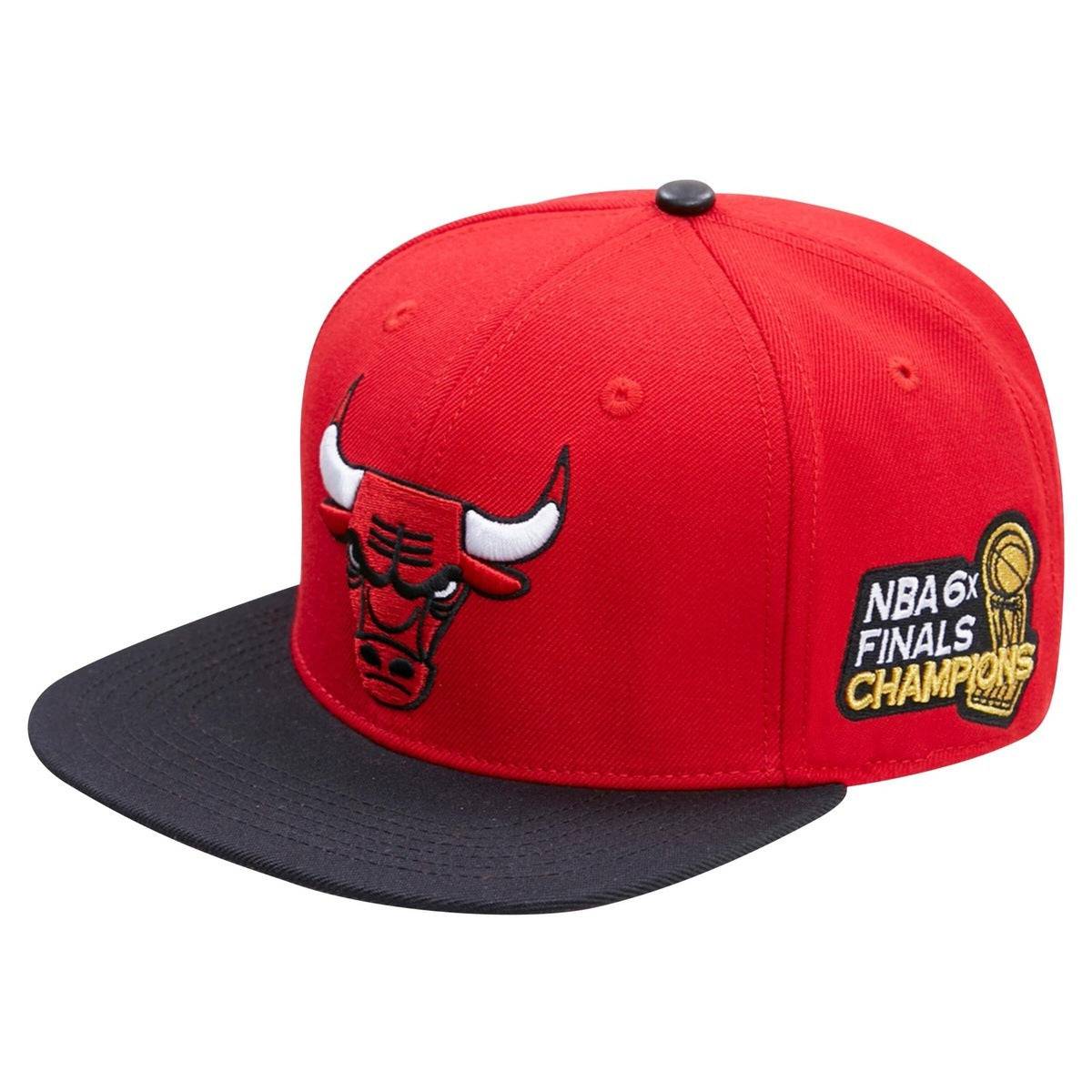 NBA CHICAGO BULLS RETRO CLASSICS PRIMARY LOGO WOOL SNAPBACK HAT (RED/BLACK)