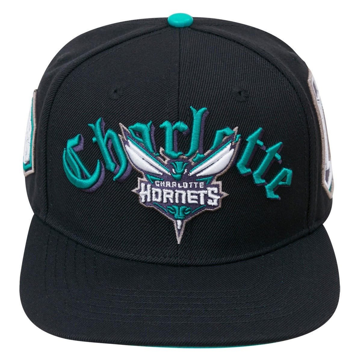NBA CHARLOTTE HORNETS OLD ENGLISH UNISEX WOOL SNAPBACK HAT (BLACK)