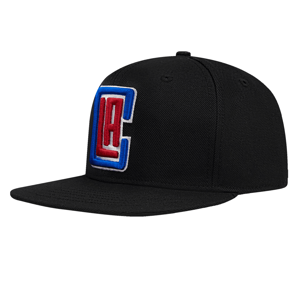 NBA LOS ANGELES CLIPPERS CLASSIC LOGO UNISEX SNAPBACK HAT BLACK Pro Standard