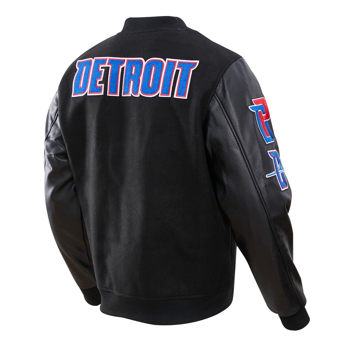 NTWRK - Pro Standard Detroit Pistons Old English Wool Varsity Jacket (Ro