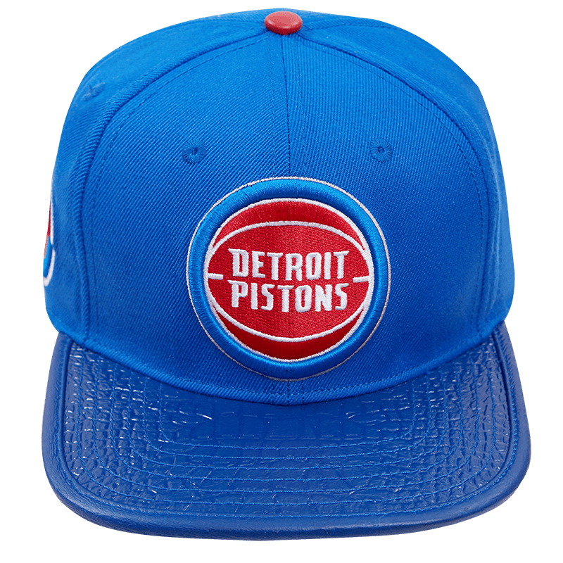 DETROIT PISTONS RETRO CLASSIC LOGO WOOL SNAPBACK HAT (ROYAL BLUE)