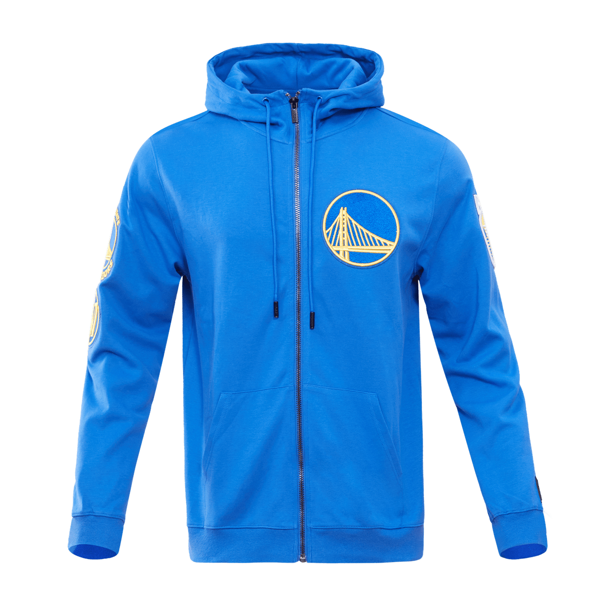 Golden State Warriors Poly Twill Varsity Jacket - Gray/Royal Small