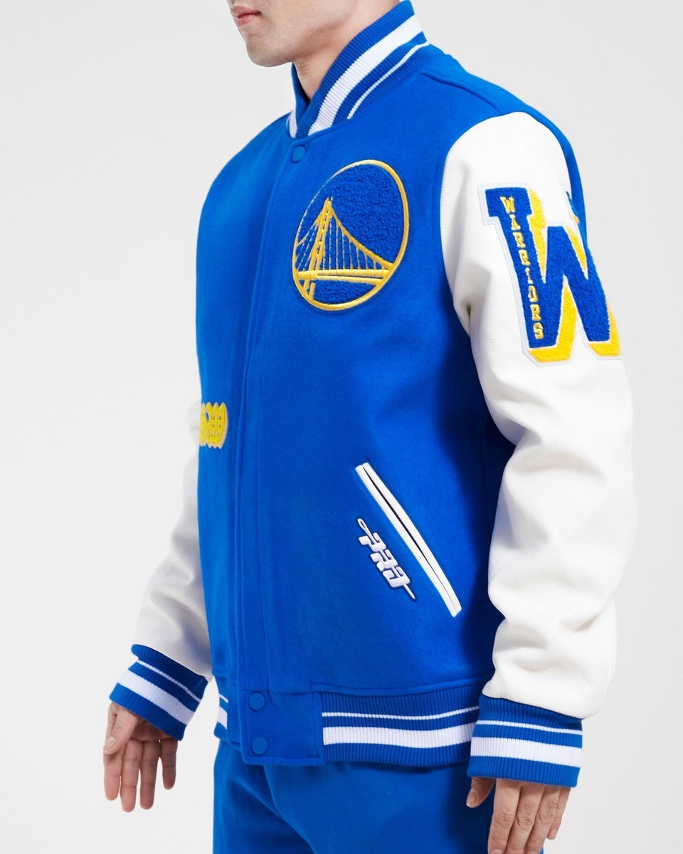 Golden State Warriors Pro Standard Chenille Team Pullover Hoodie - Royal