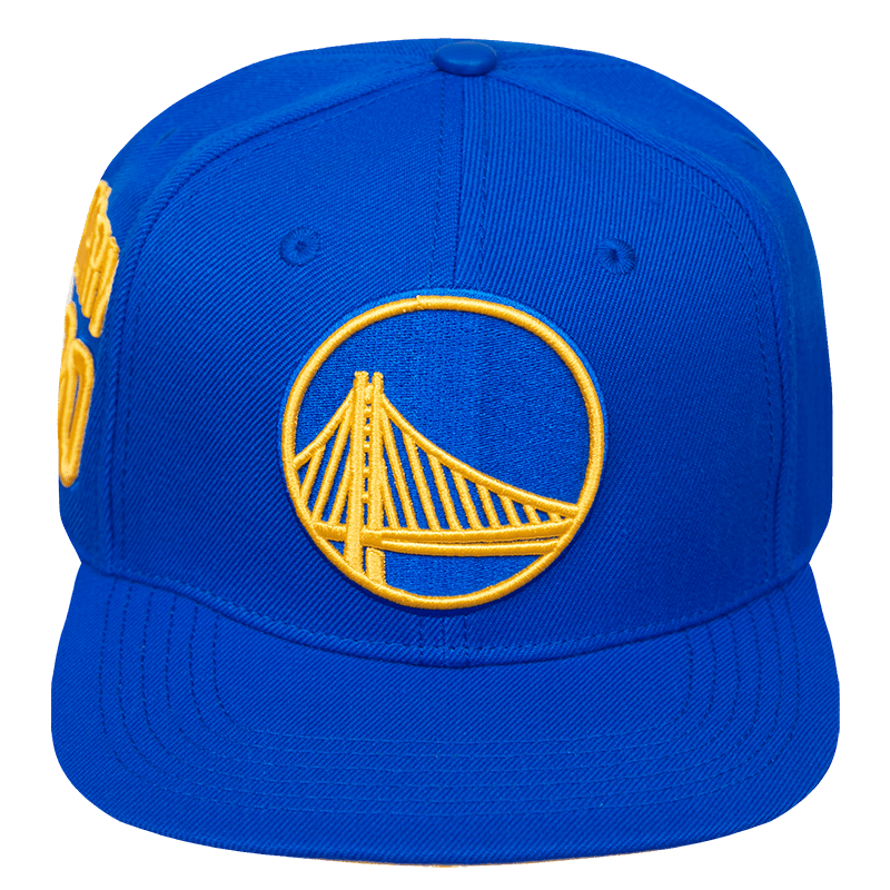 GOLDEN STATE WARRIORS STEPH CURRY #30 WOOL SNAPBACK HAT (ROYAL BLUE/YELLOW)