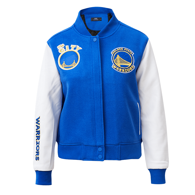 Golden State Warriors Royal and White Varsity Jacket