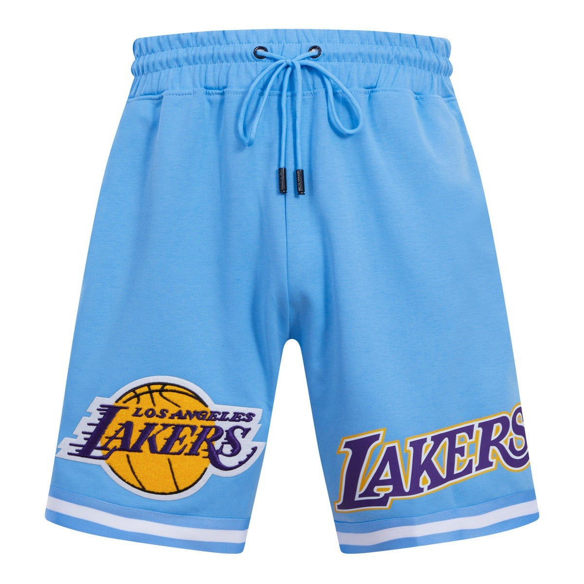 Los Angeles Lakers Basketball Shorts NBA LA Patch Logo Gray Size Medium
