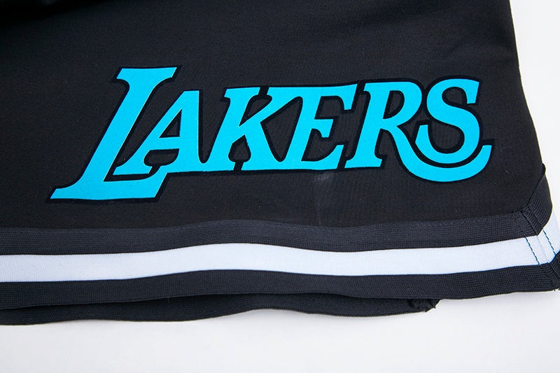 Pro Standard Men's Black Los Angeles Lakers Washed Neon Shorts