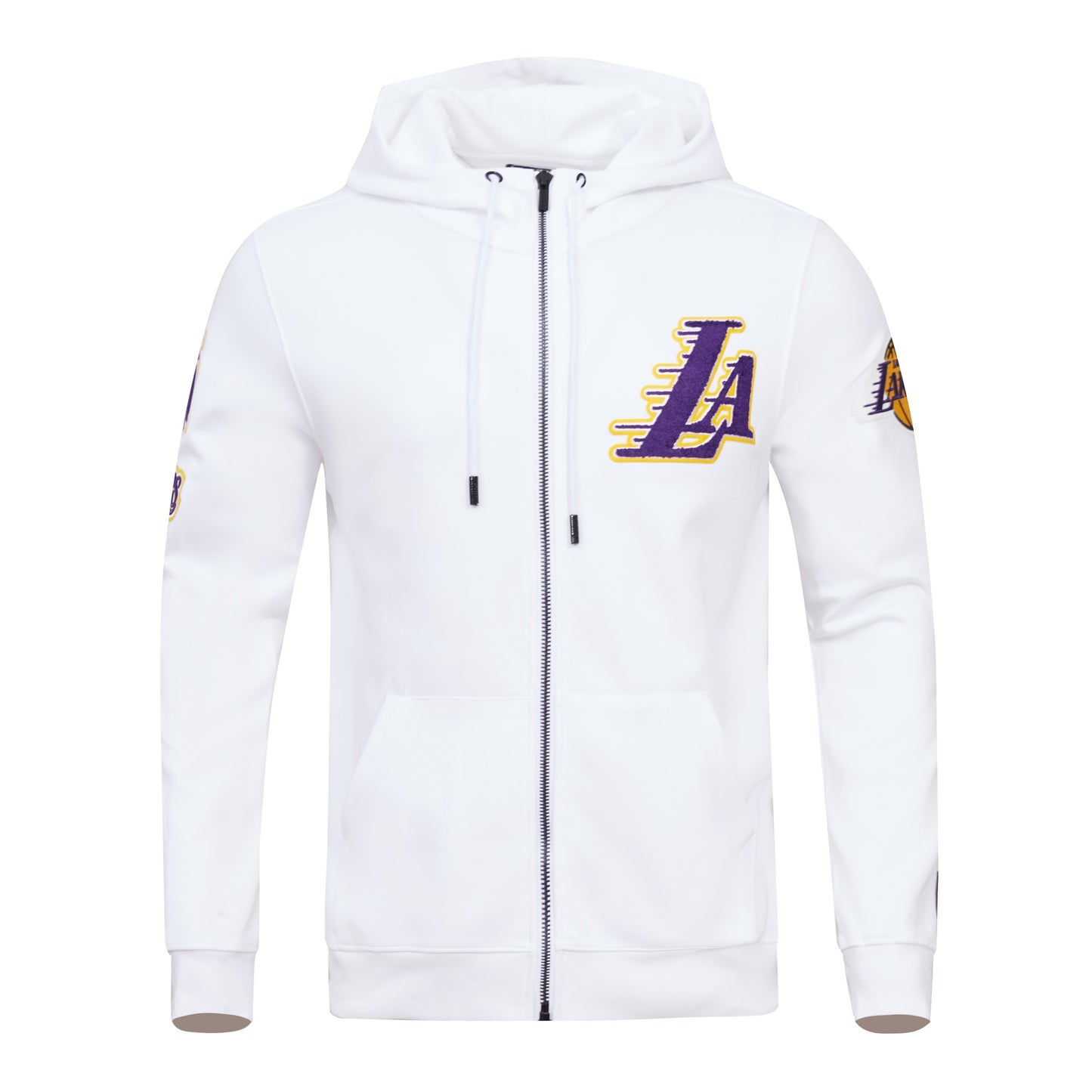LOS ANGELES LAKERS  CLASSIC CHENILLE DK FZ PO HOODIE (WHITE)