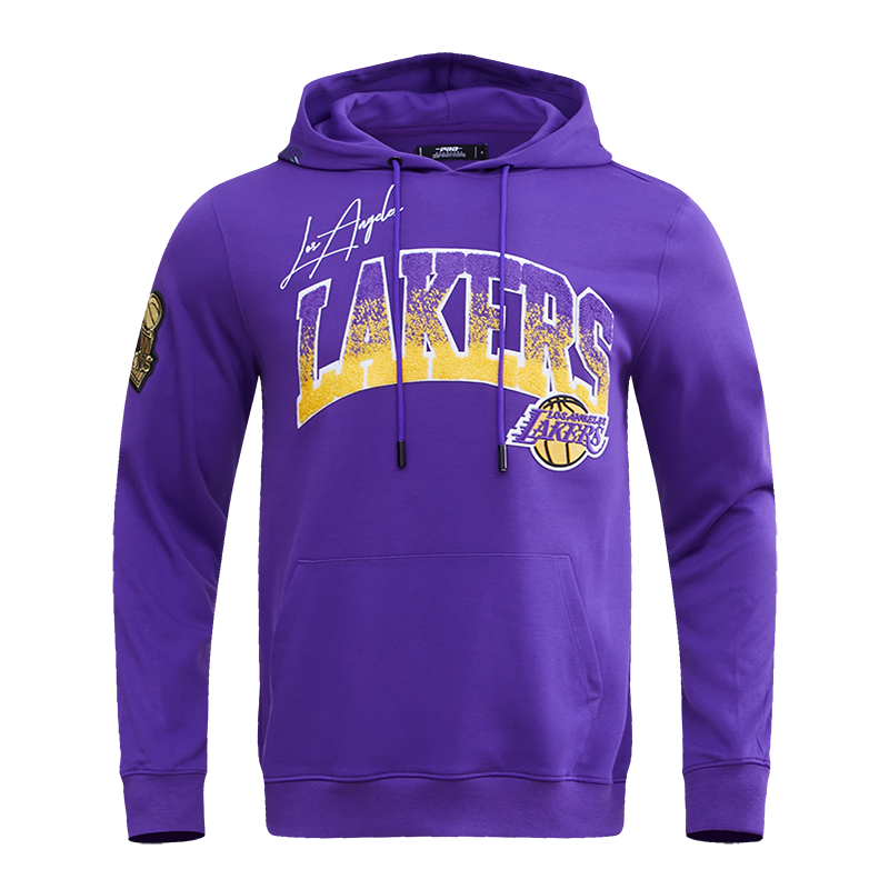NBA LOS ANGELES LAKERS GRADIENT LOGO MEN S PO HOODIE PURPLE
