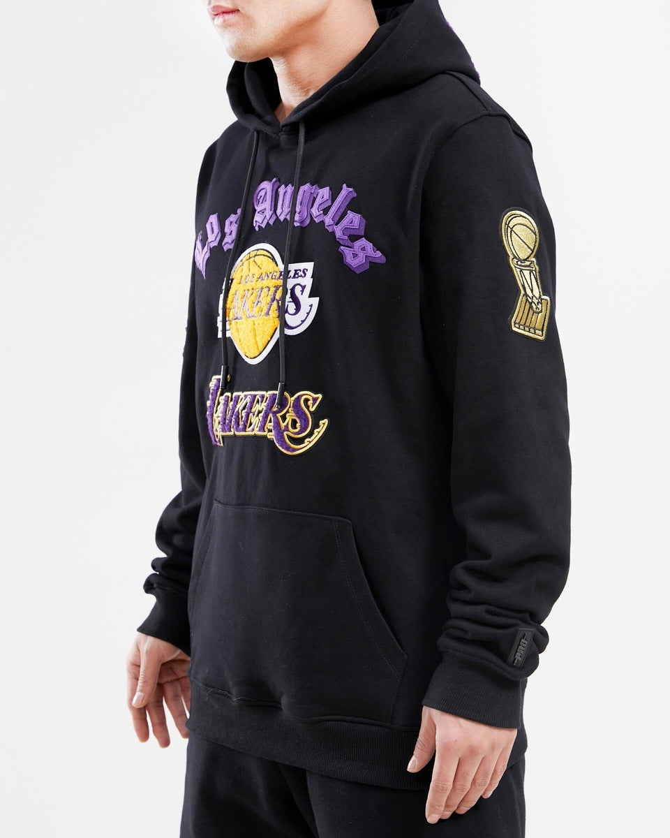 Pro Standard Mens NBA Los Angeles Lakers Logo Hoodie BLL552611-BLK Black