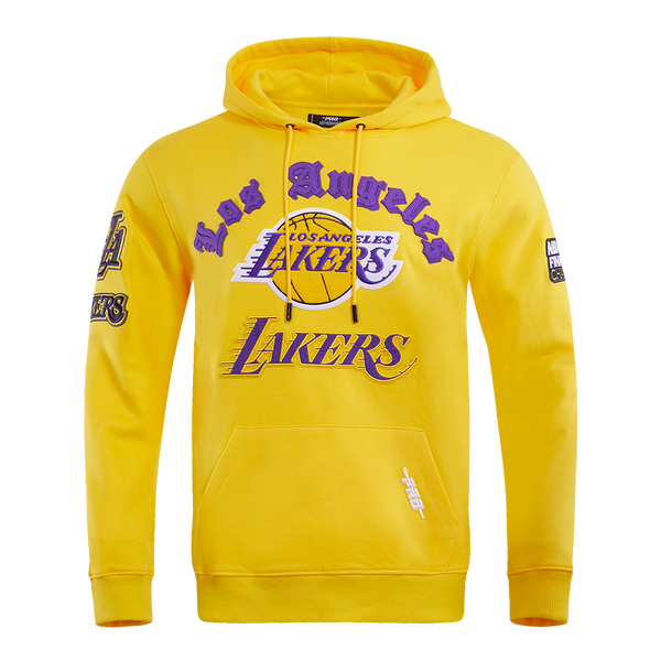 Mitchell & Ness Old English Los Angeles Lakers Hoodie Sweatshirt