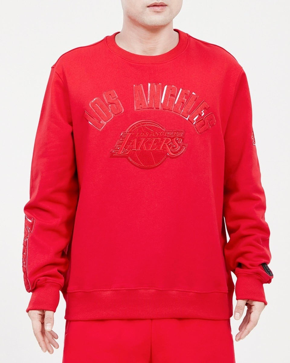 LOS ANGELES LAKERS CLASSIC TRIPLE RED FLC CREWNECK (TRIPLE RED)