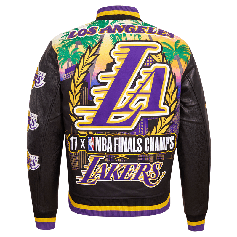 Pro Standard Los Angeles Lakers Black Varsity Jacket Size XL NWT