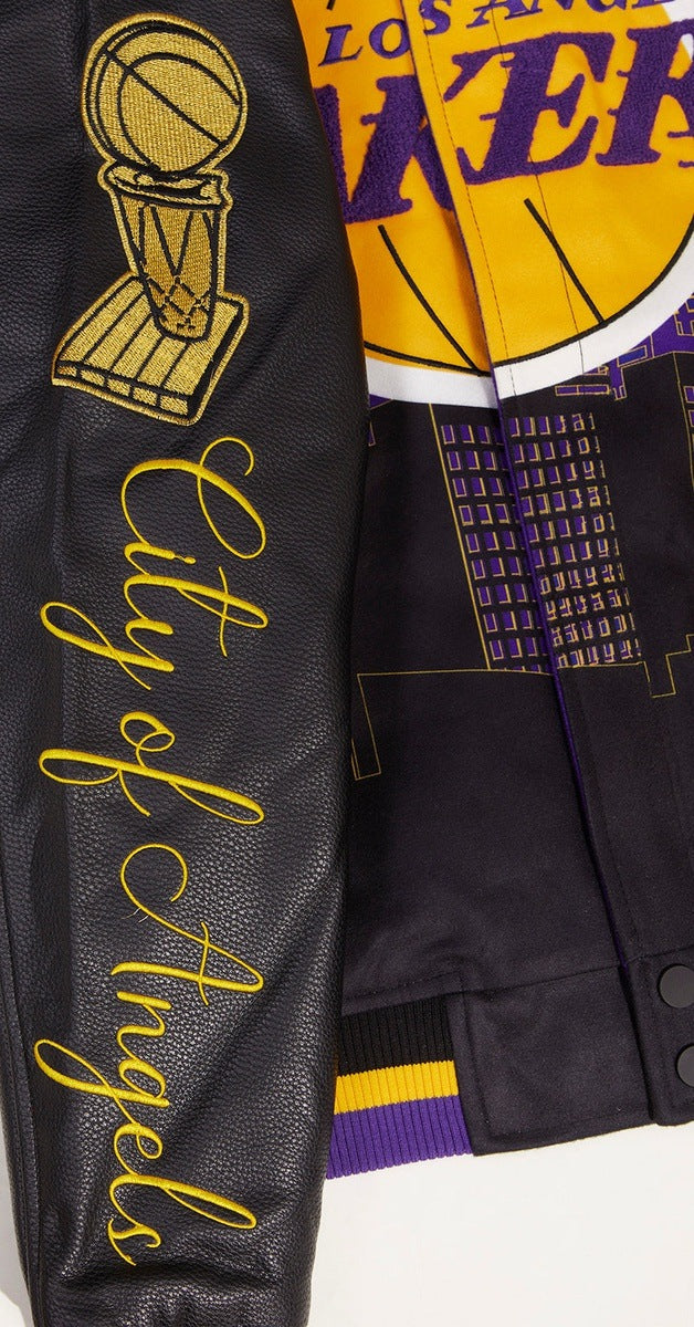 Pro Standard, Jackets & Coats, Pro Standard Los Angeles Lakers Remix Palm  Tree Varsity Jacket Mens Size Xlarge