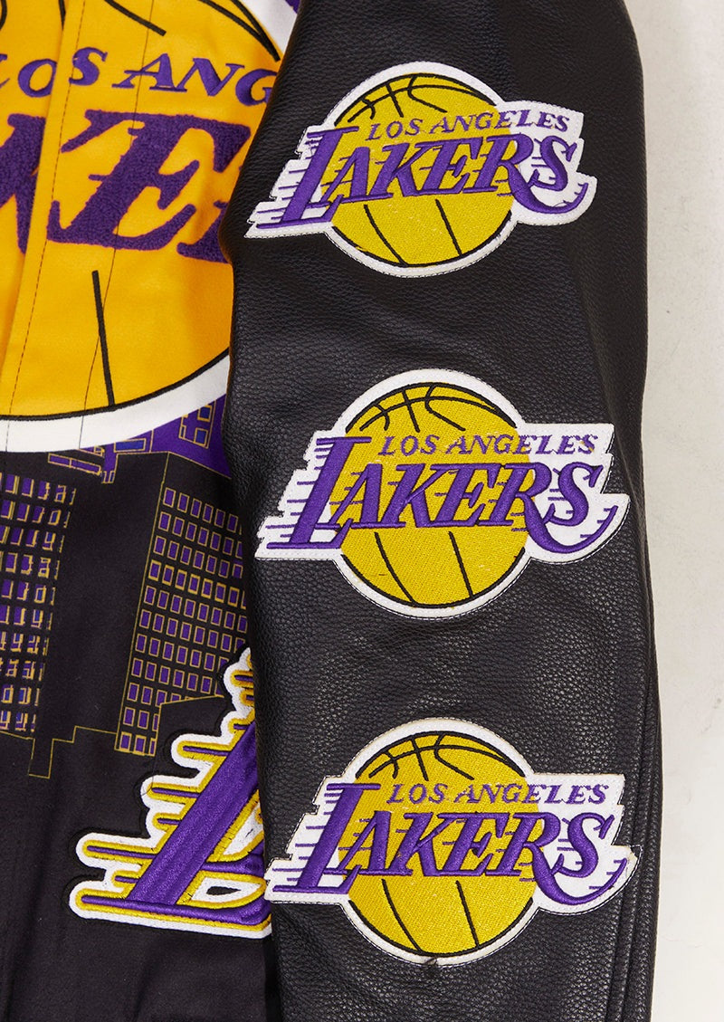 NBA LOS ANGELES LAKERS REMIX VARSITY MEN'S JACKET (BLACK) – Pro 