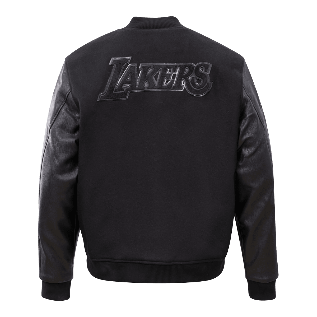 Men's Los Angeles Lakers Pro Standard Triple Black Gloss Satin Full-Snap  Jacket