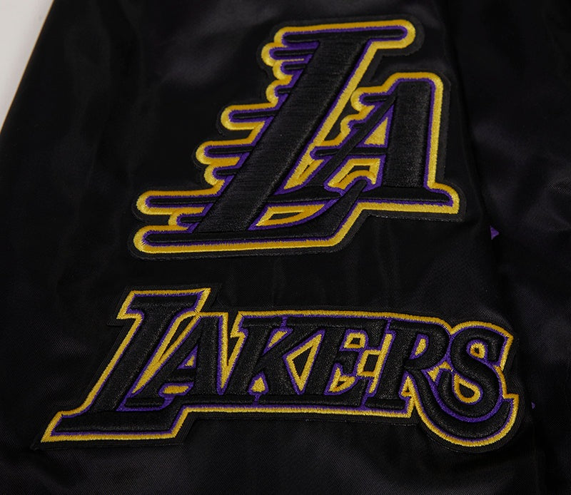 Women's Pro Standard Black Los Angeles Lakers Classics Satin Full-Snap  Jacket