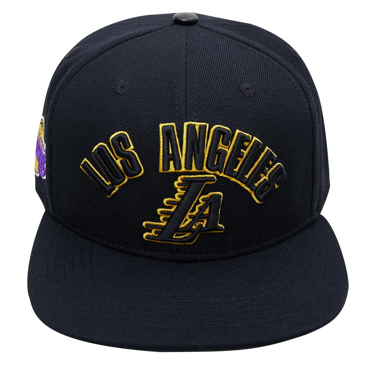 LOS ANGELES LAKERS STACKED LOGO WOOL SNAPBACK HAT (BLACK) – Pro Standard