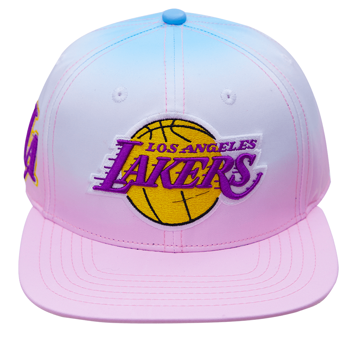 NBA LOS ANGELES LAKERS LOGO UNISEX SNAPBACK HAT (BLUE/WHITE/PINK)