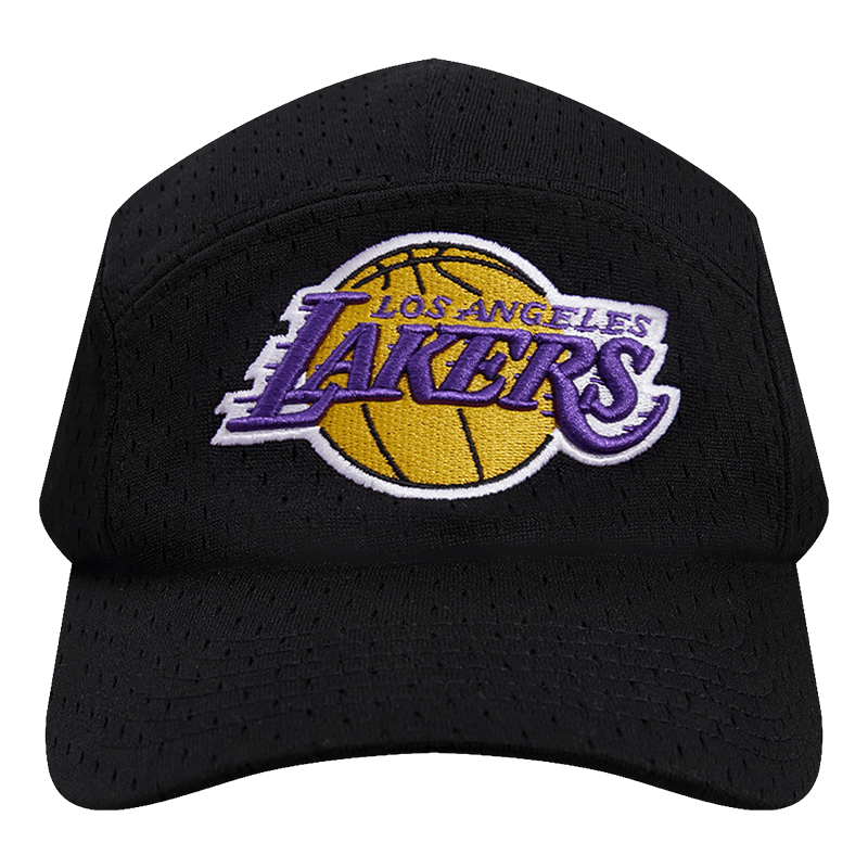 NBA LOS ANGELES LAKERS LOGO MESH UNISEX 5 PANEL HAT (BLACK)
