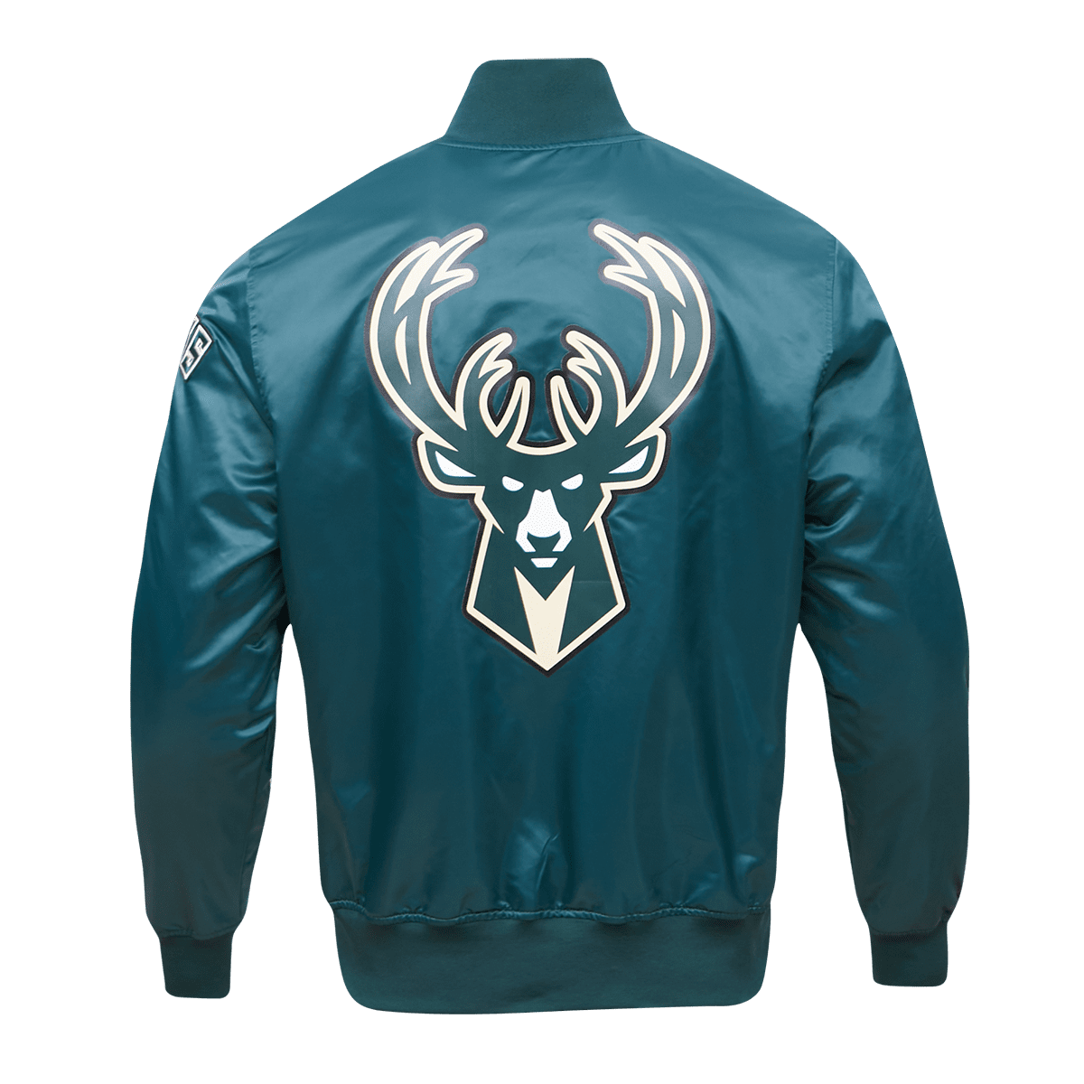 NBA MILWAUKEE BUCKS BIG LOGO MEN'S SATIN JACKET (FOR)