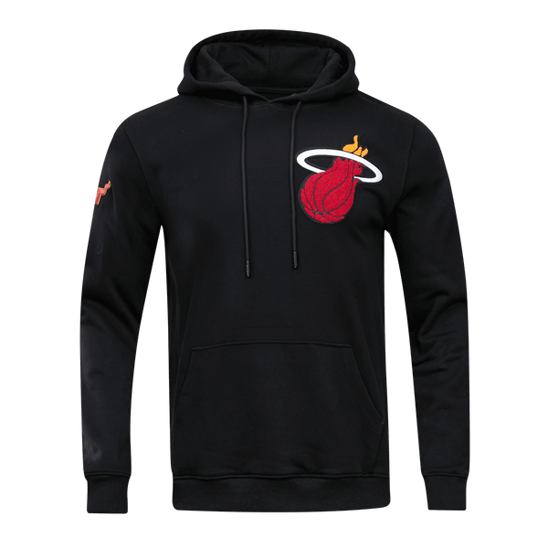 NBA MIAMI HEAT CLASSIC CHENILLE MEN'S PO HOODIE (BLACK)