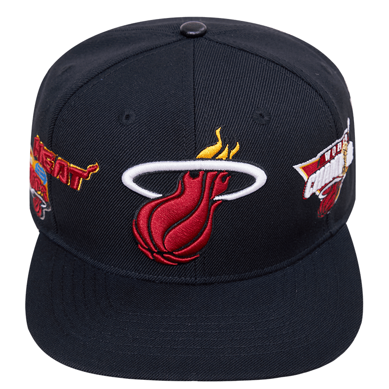 MIAMI HEAT STACKED LOGO WOOL SNAPBACK HAT (RED) – Pro Standard