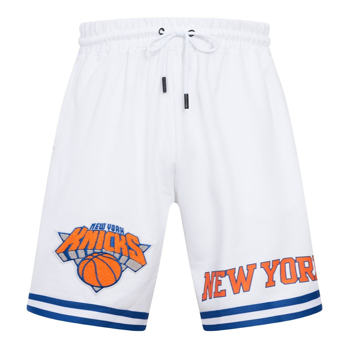 white knicks shorts